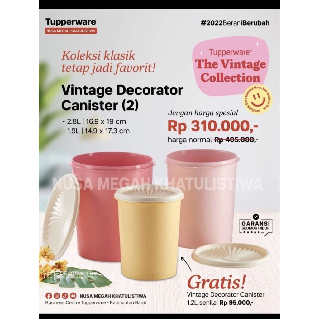 toples  canister tupperware