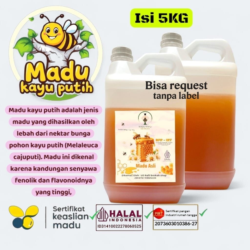 

madu kayu putih kemasan 5 kg