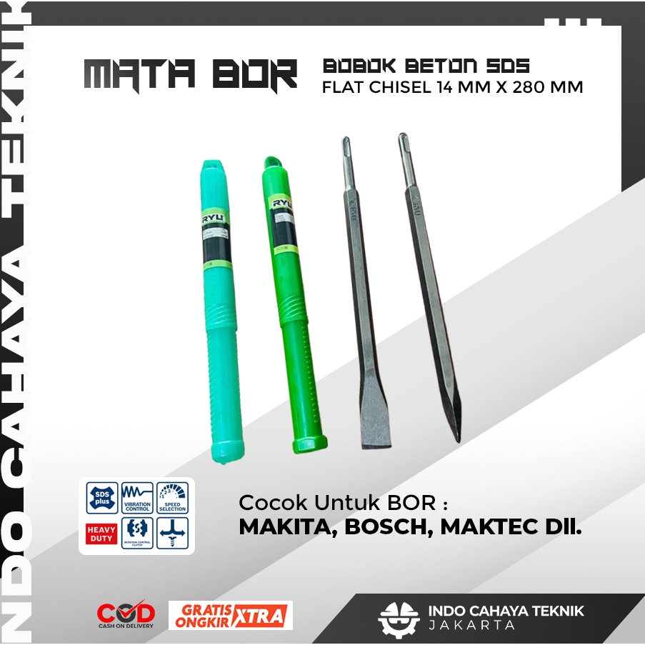 PROMO TERMURAH!!! Mata Bor Bobok Beton SDS Plus 14mm x 280 mm Cocok Untuk Makita Bosch Maktec Dll