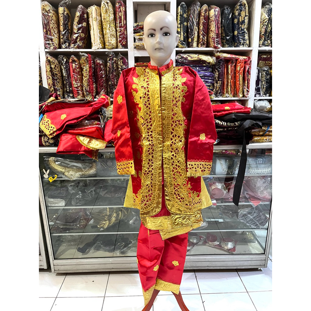 Baju bordir padang anak laki laki