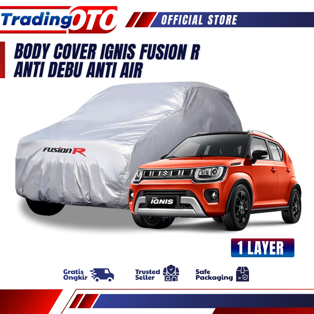 Cover Mobil / Sarung Mobil IGNIS merek FUSION R / Cover Mobil Putih