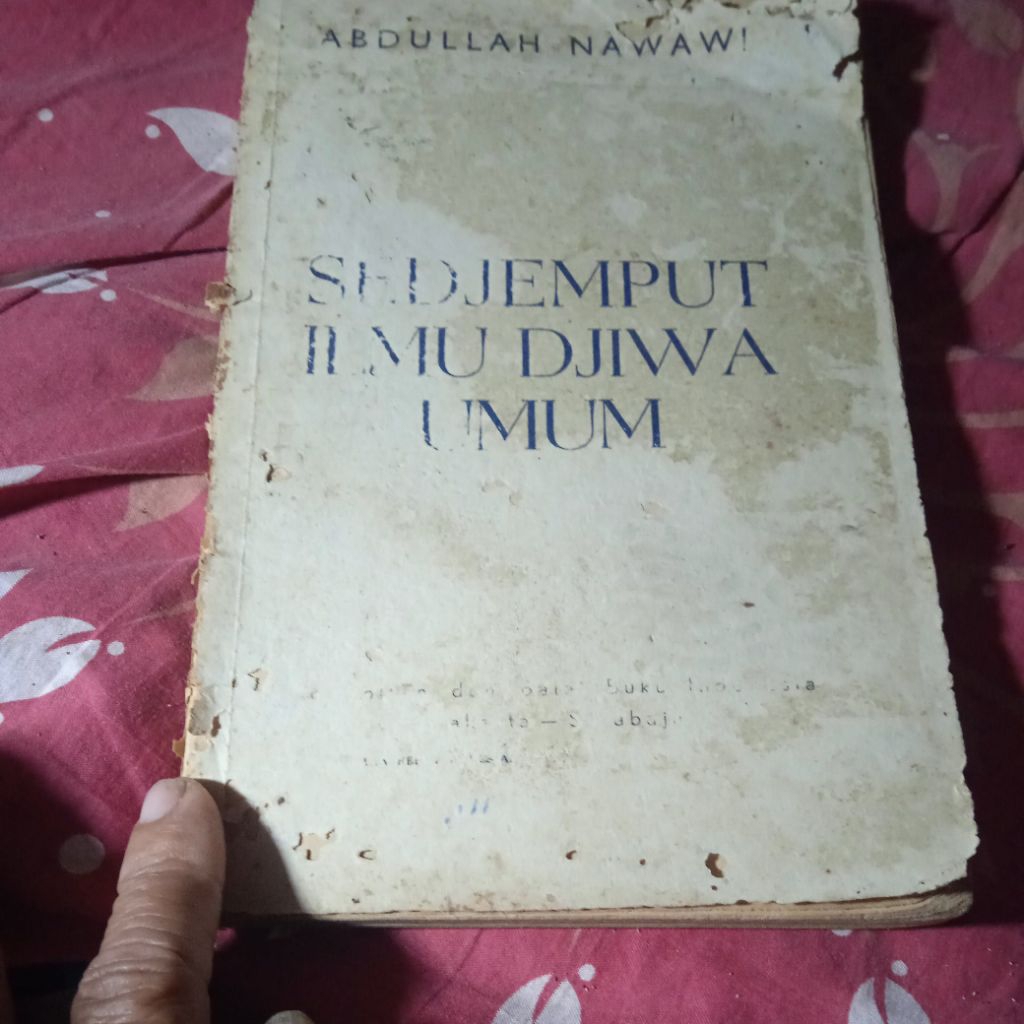 buku Sedjemput Ilmu Djiwa Umum, buku original Edjaan lama