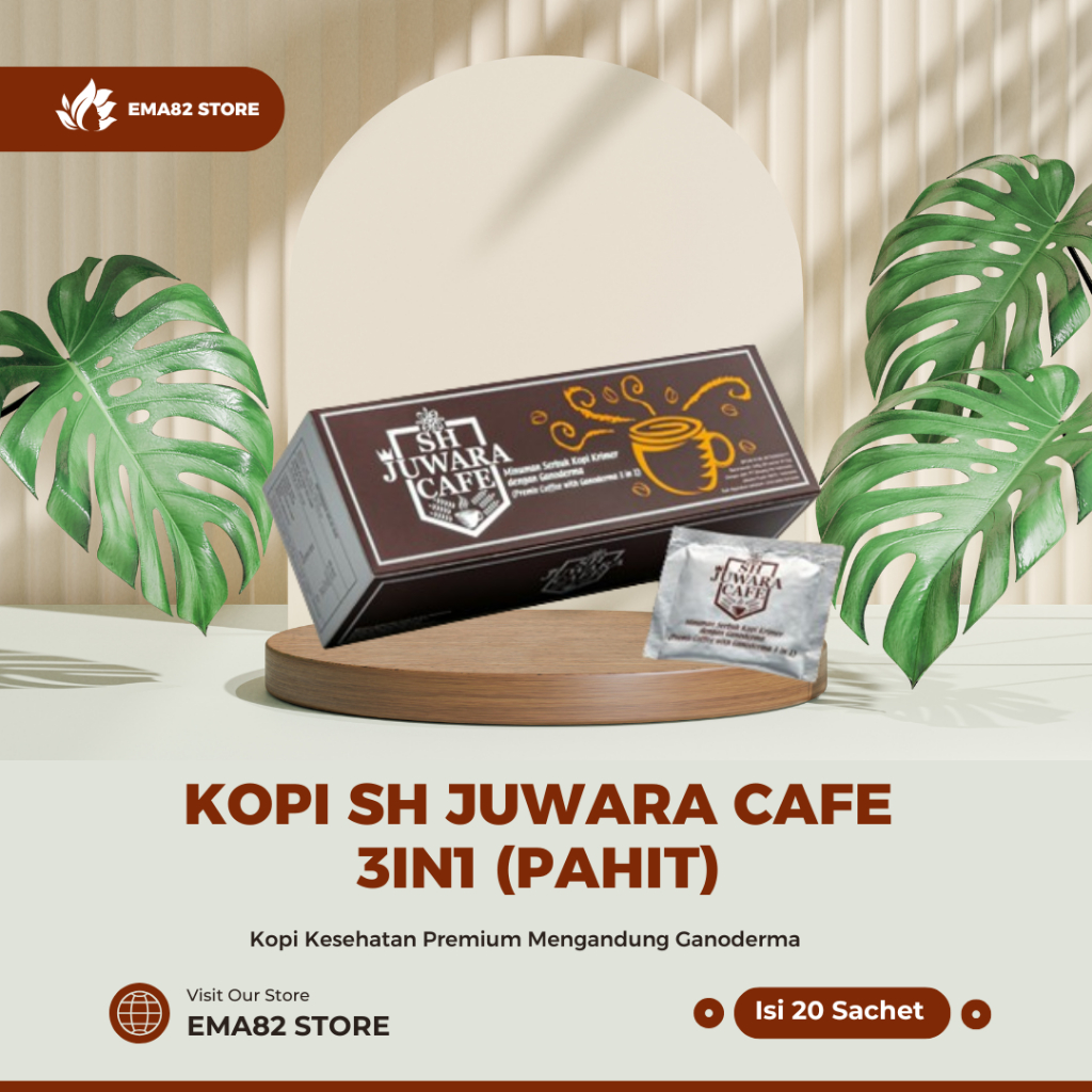 

Kopi Kesehatan Sh Juwara Cafe 3in1(Pahit) - Isi 20 Sachet/Box
