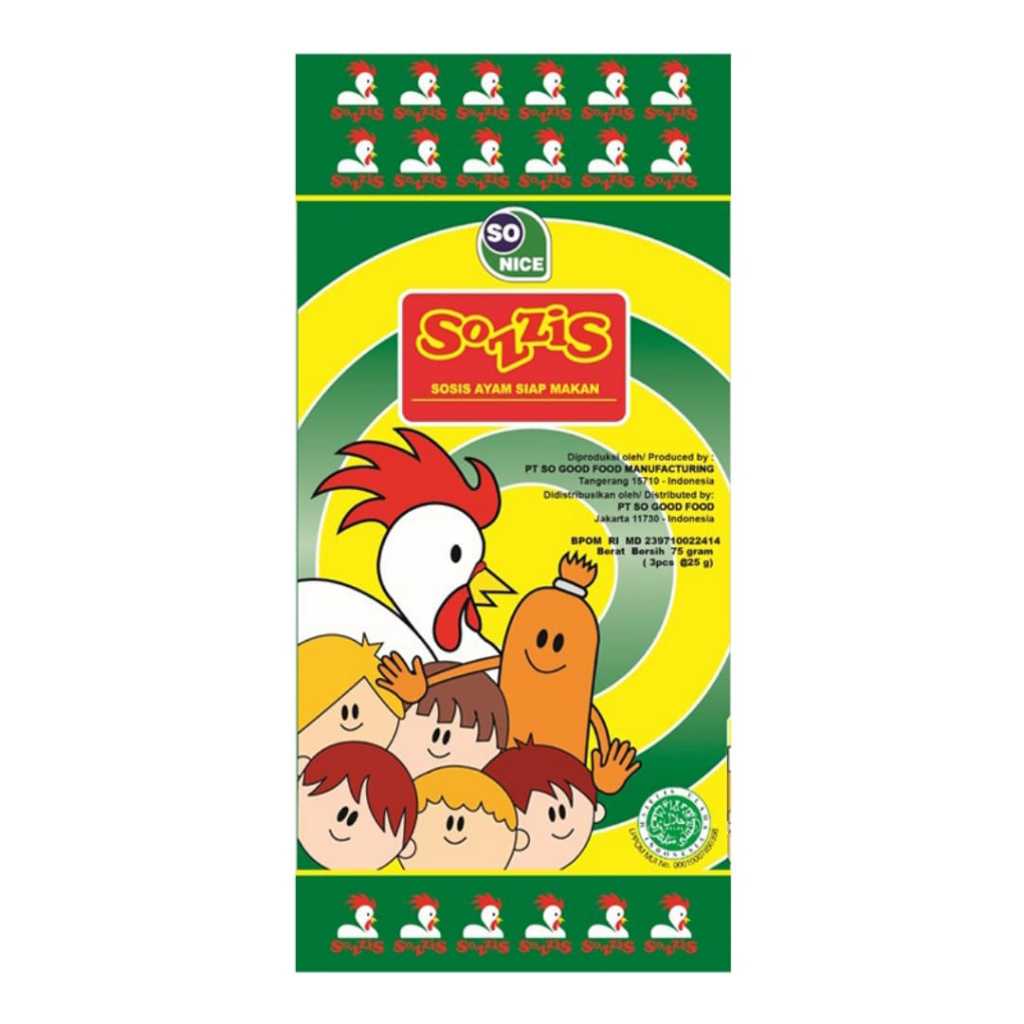 

[Exp Jan 26] [Belanja 25.000 Baru Bisa Diproses] So Nice Sozzis Sosis Ayam Siap Makan 75 gr