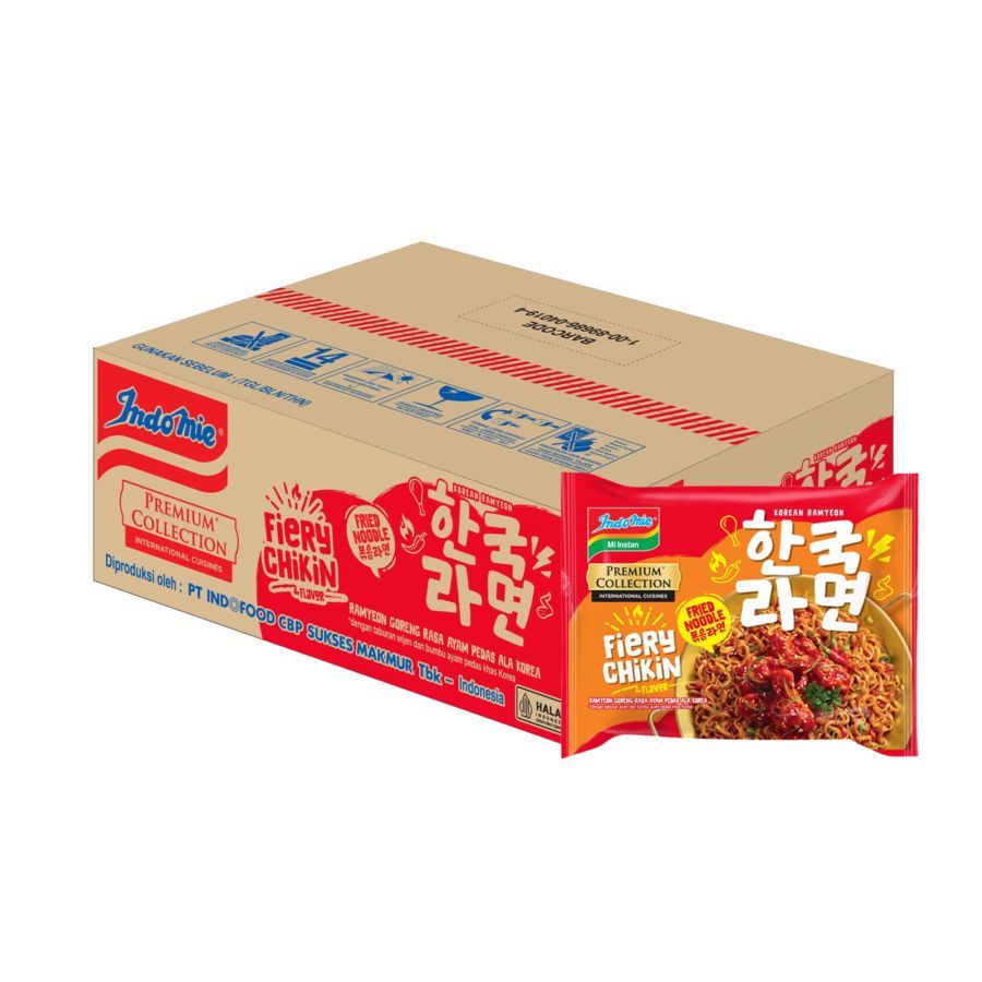 

Indomie Premium Korean Fried Noodle Fiery Chikin Mie Instan 1 Dus 20pcs