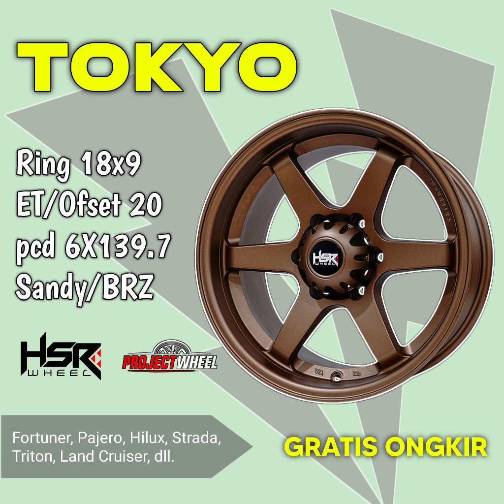 VELG JDM RACING R18 HSR / MOBIL FORTUNER PAJERO RANGER RING 18 HSR WHEEL / PROJECTWHEEL