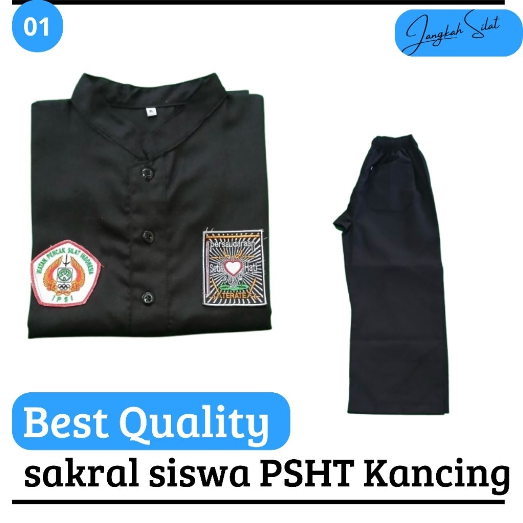 Sakral Siswa PSHT Kancing Termurah / Baju Silat PSHT Kancing / Sakral / Baju Silat PSHT Pemula