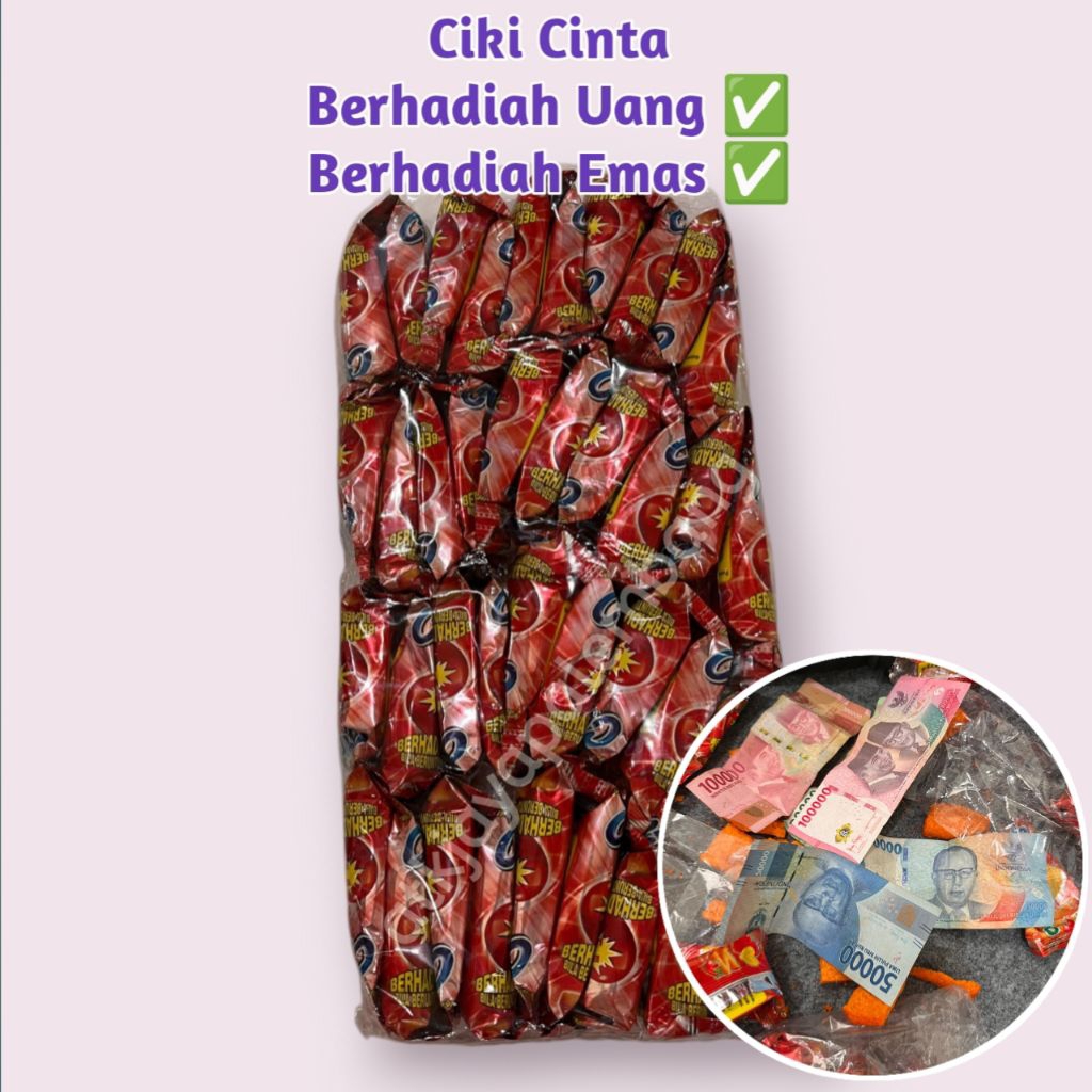 

snack cinta stik berhadiah uang dan emas jika beruntung isi 20