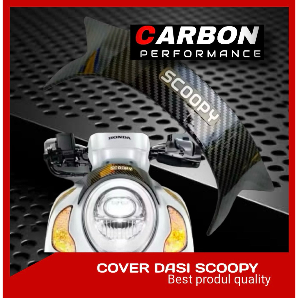 COVER DASI SCOOPY NEW CARBON GLOSY 2021-2024 / tameng Scoopy carbon / variasi Scoopy