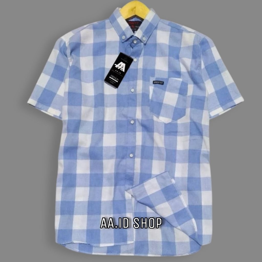 Kemeja Flanel Pria Terbaru Lengan Pendek Unisex Apparel 2025