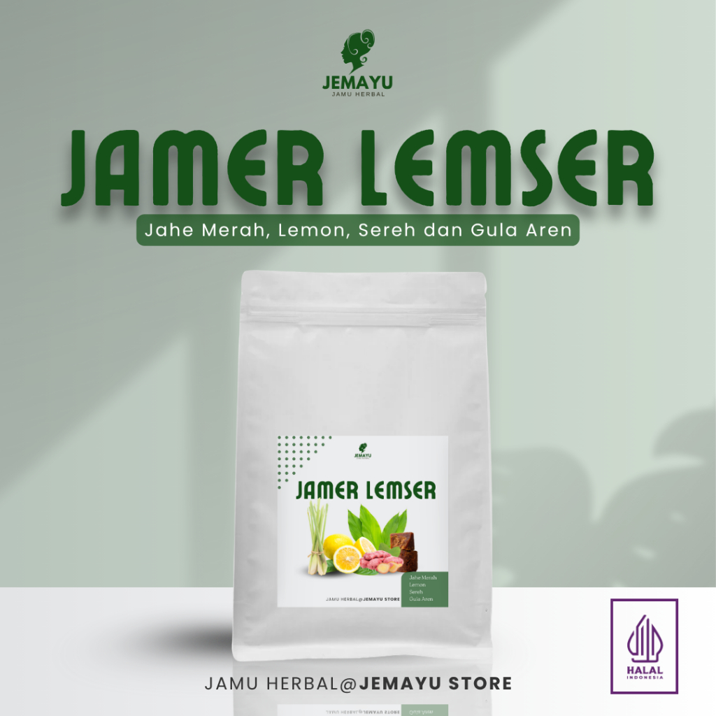 

Jahe Merah Lemon Sereh Gula Aren Bubuk Murni Instan 500 Gram