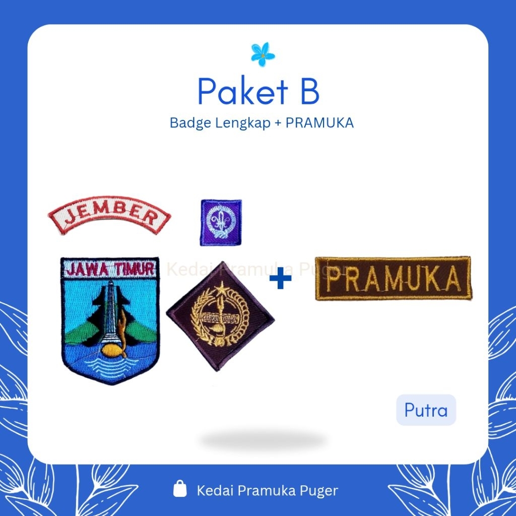 Paket B Bet pramuka lengkap + Bet tulisan pramuka