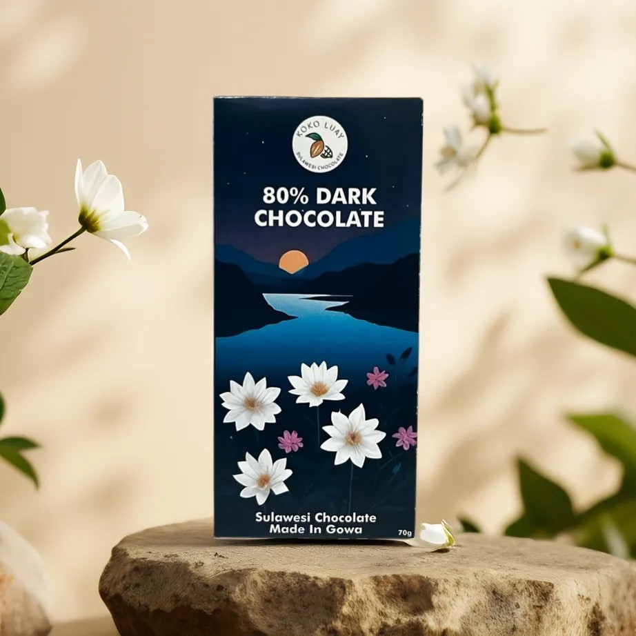 

Koko Luay 80% Dark Chocolate Bar/Coklat Hitam Premium/Cokelat Batang Asli