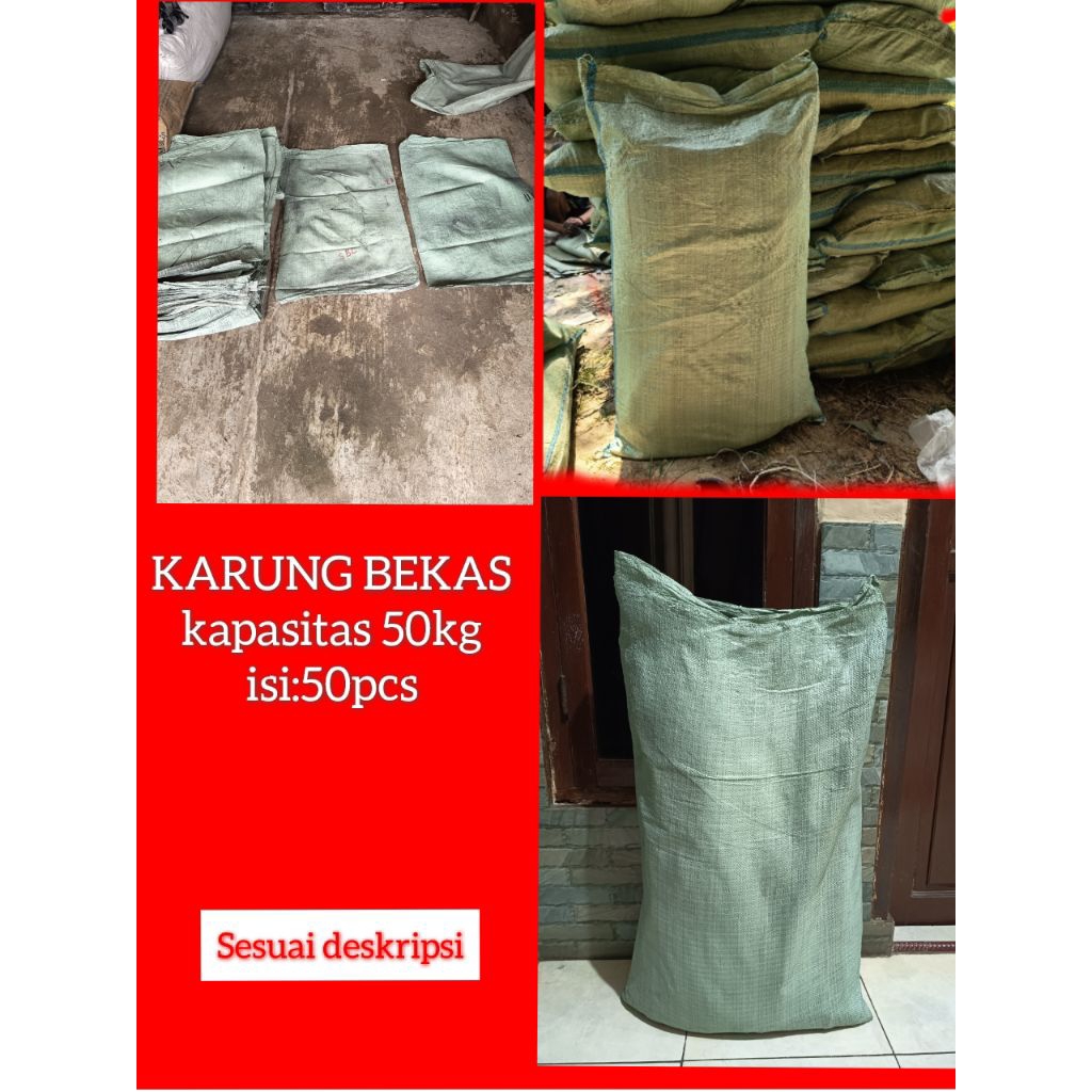 (KARUNG COMPOUND BEKAS) isi:50pcs, kapasitas 50kg