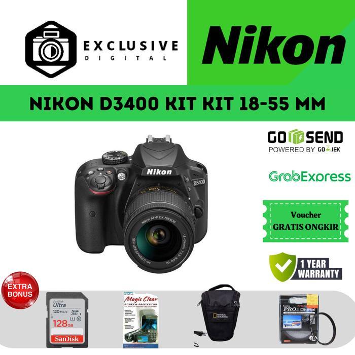 NIKON D3400 KIT 18-55MM / KAMERA NIKON D3400 KIT 18-55MM / NIKON D3400