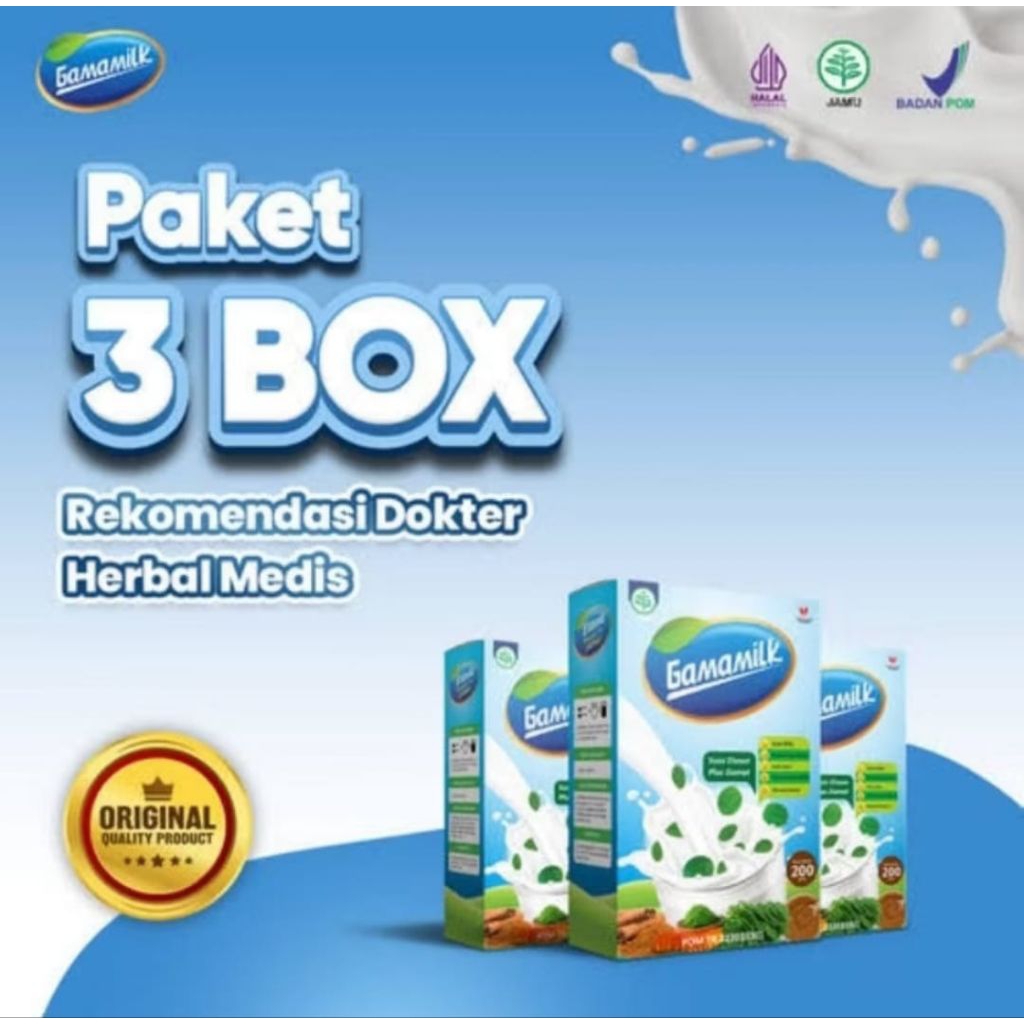 

3 Box Gamamilk - Susu Etawa Gamat Dengan Formulasi Lengkap No.1 Di Indonesia untuk penyembuhan Sendi dan Tulang, Asam Urat, Rematik, Sesak Nafas, Asma, dan Bronkitis