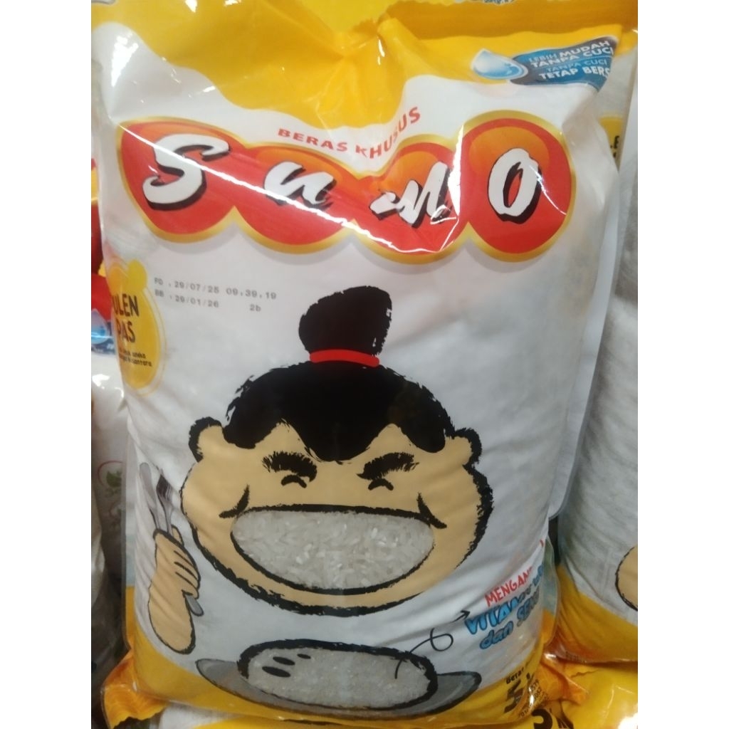 

Sumo beras kemasan kuning 5 kg