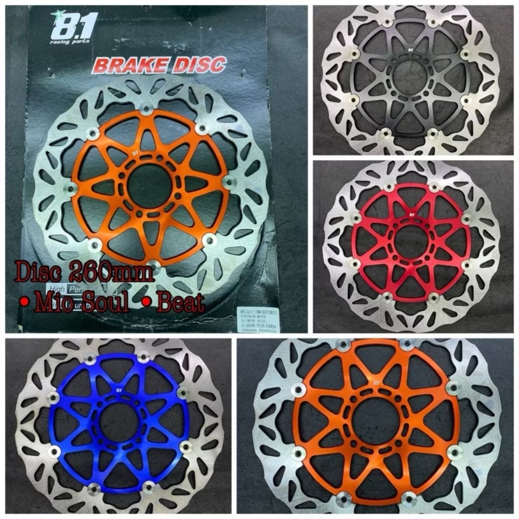 Disc Beat 260mm VND 8.1 Ride It KEMBANG PSM CNC Floating Stainless Disc Depan Scoopy Genio Vario125 