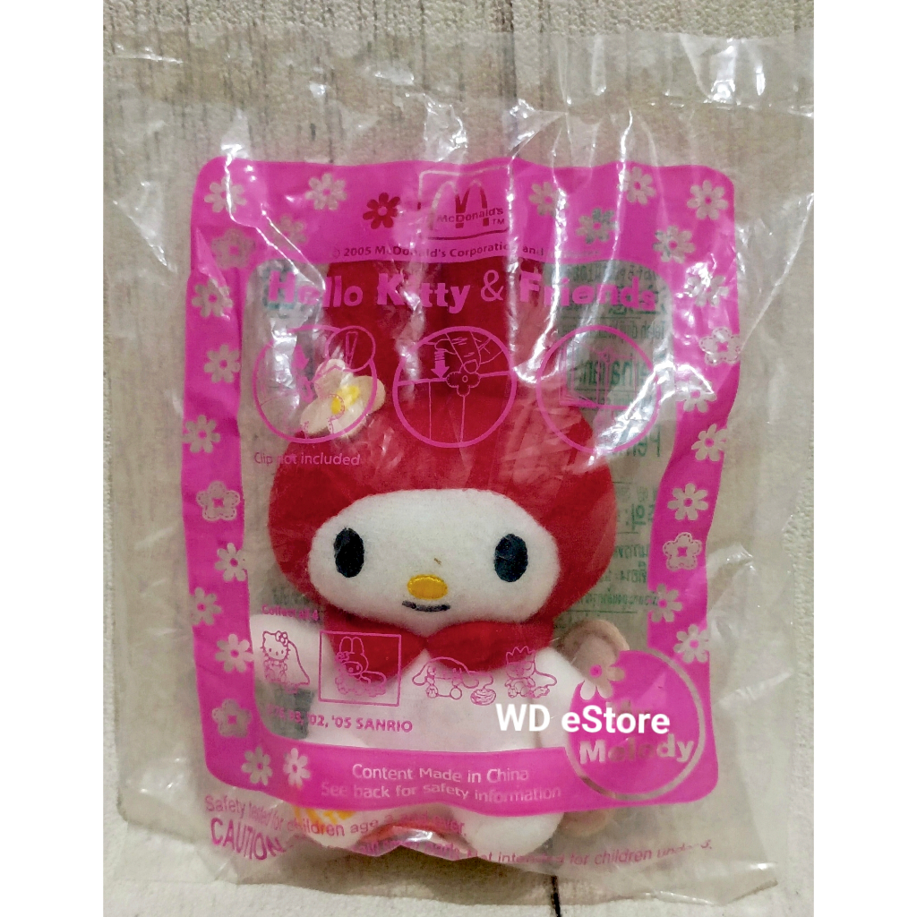 McDonald Happy Meal Plush Hello Kitty & Friend, My Melody