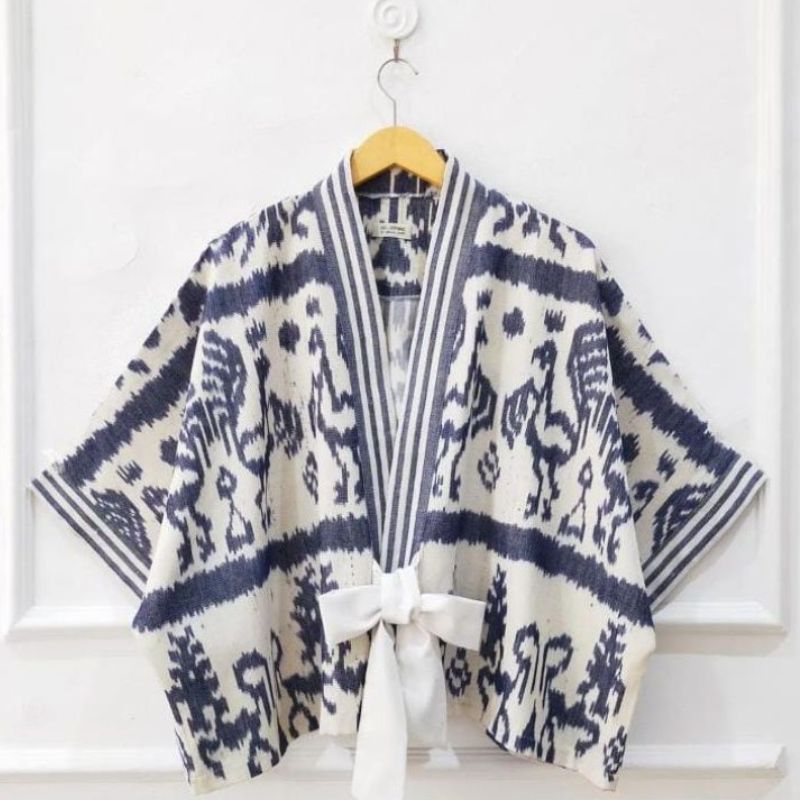 Blouse Tenun/Blazer Tenun Etnik Kombinasi/Baju Tenun Wanita Premium / Outer Tenun Etnik Wanita