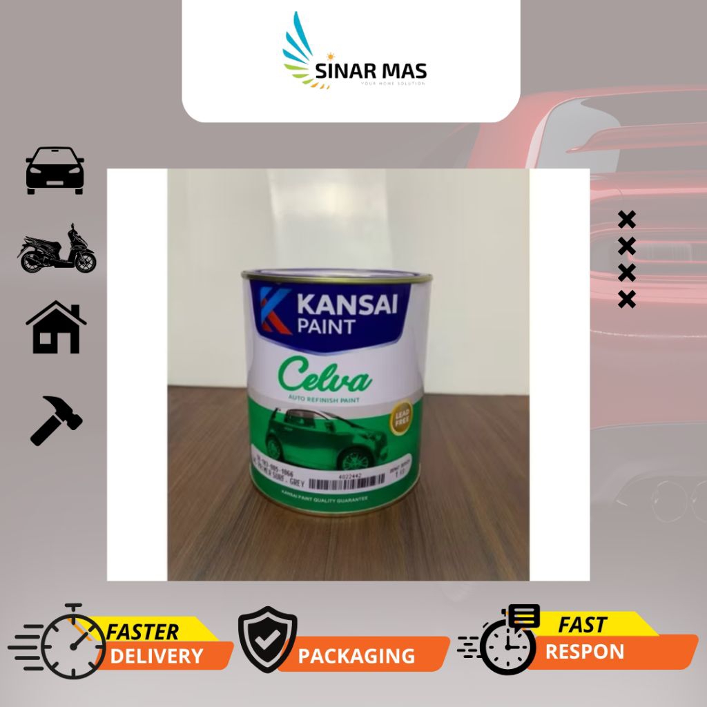 Kansai Paint Celva Cat Dasar Primer Black/Grey 1kg