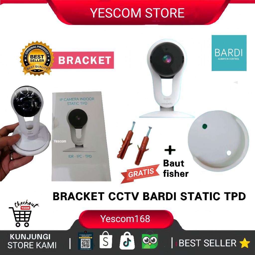 BRACKET CCTV BARDI IP CAMERA INDOOR STATIC TPD