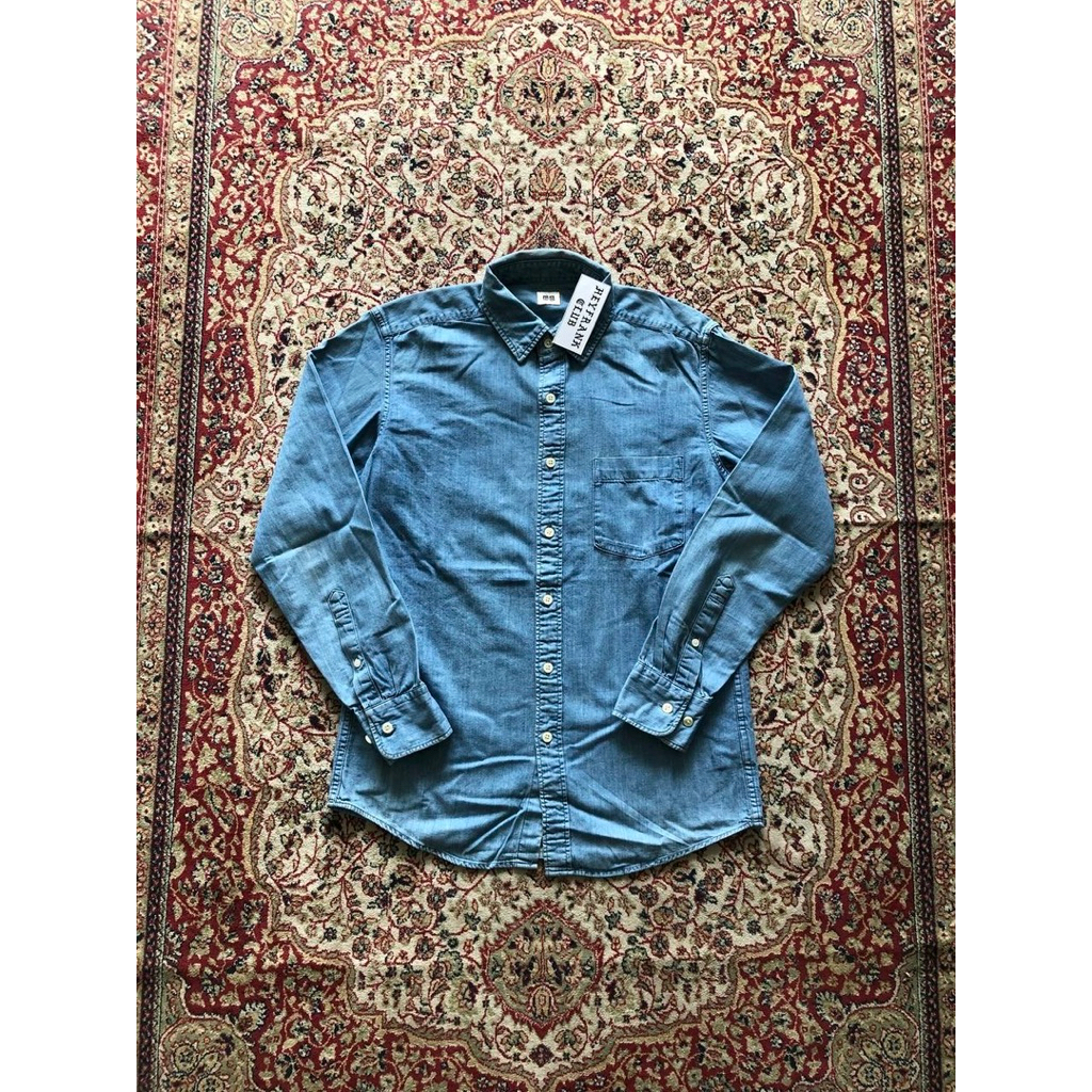 Kemeja Uniqlo soft denim shirt Casual uniqlo man denim shirt HG508