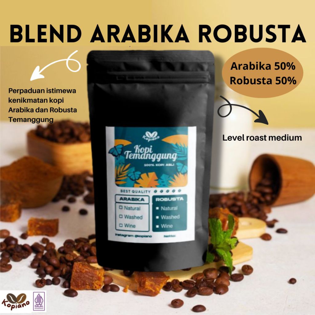 

[HOUSE BLEND] KOPI BLEND ARABIKA ROBUSTA TEMANGGUNG 50:50