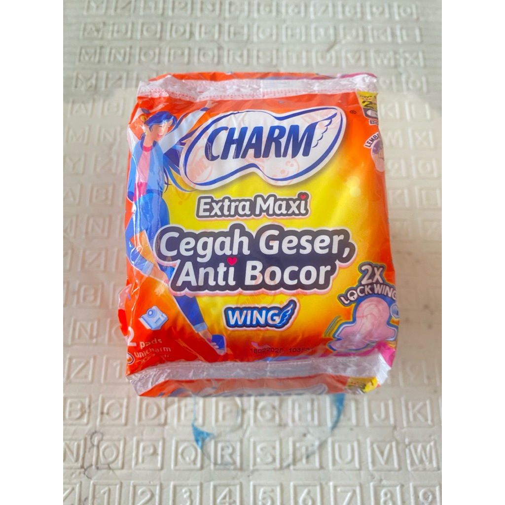 Charm Renceng Extra Maxi Wing 23cm Isi 2 Pads (2 x 10 Sachet) Pembalut Charm