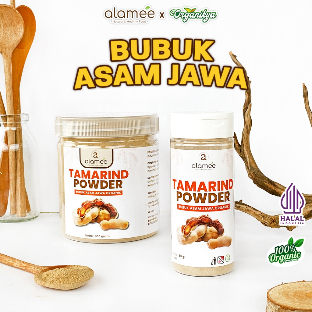 

ALAMEE Bubuk Asam Jawa Tamarind Seasoning Poweder Murni Tanpa Campuran Bumbu Dapur 300gr organikya