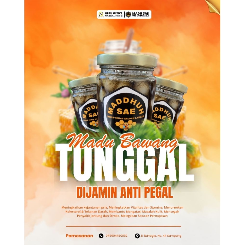 

MADU BAWANG TUNGGAL 100%ALAMI