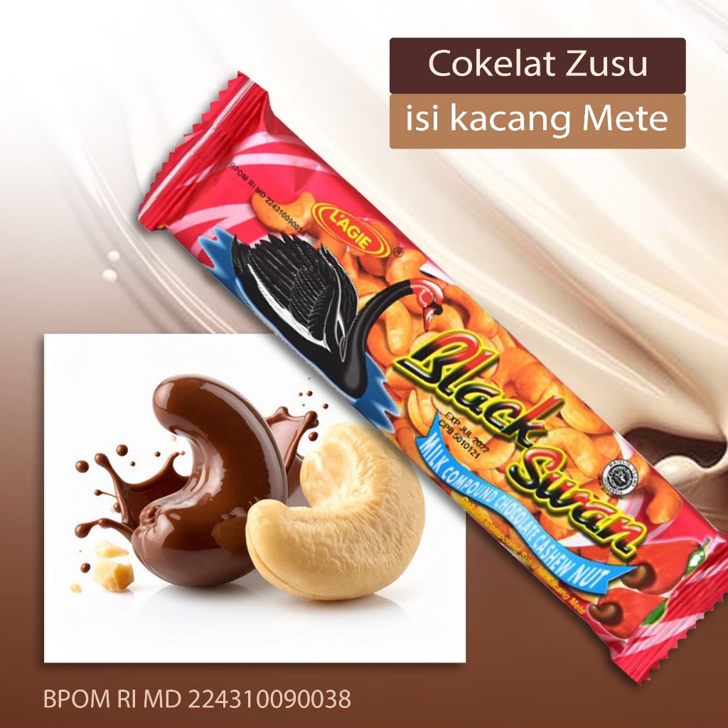 

Jajanan Coklat susu mete Cokelat susu isi kacang mete BEST SELLER rasa manis legit dan Gurih kacang metenya jajanan paling di suka di semua kalangan dan tidak akan bosan disepanjang masa ~ lagie black swan cokelat mete