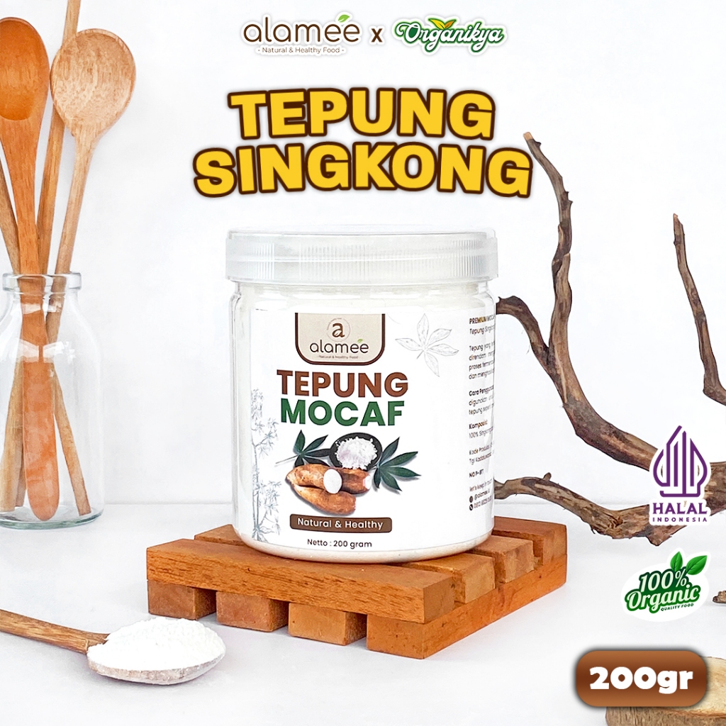 

ALAMEE Tepung Mocafine Gluten Free Tepung Singkong Sehat Rendah Gula High Fiber 200gr organikya