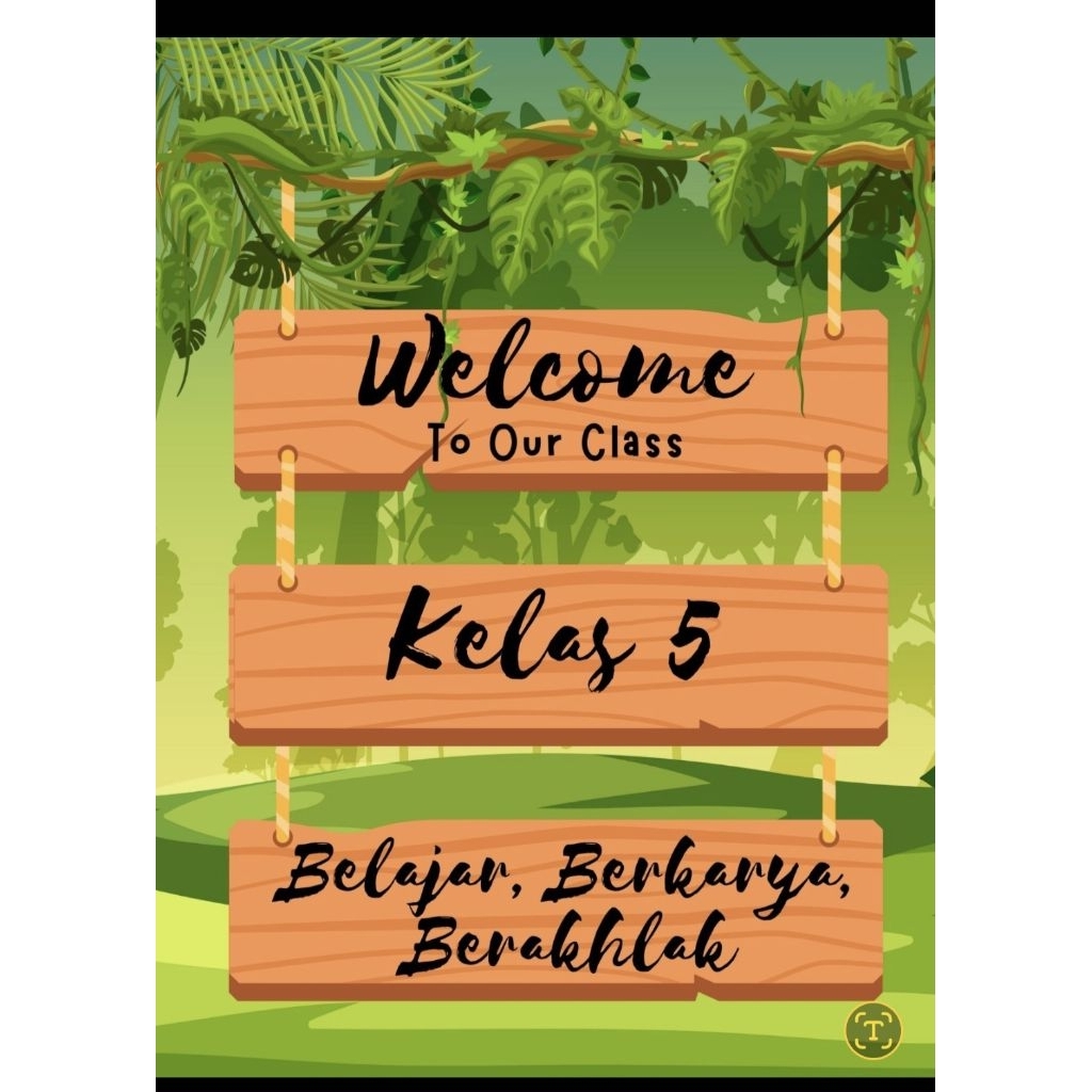 Pajangan “Selamat Datang di Kelas” – Bahan MDF