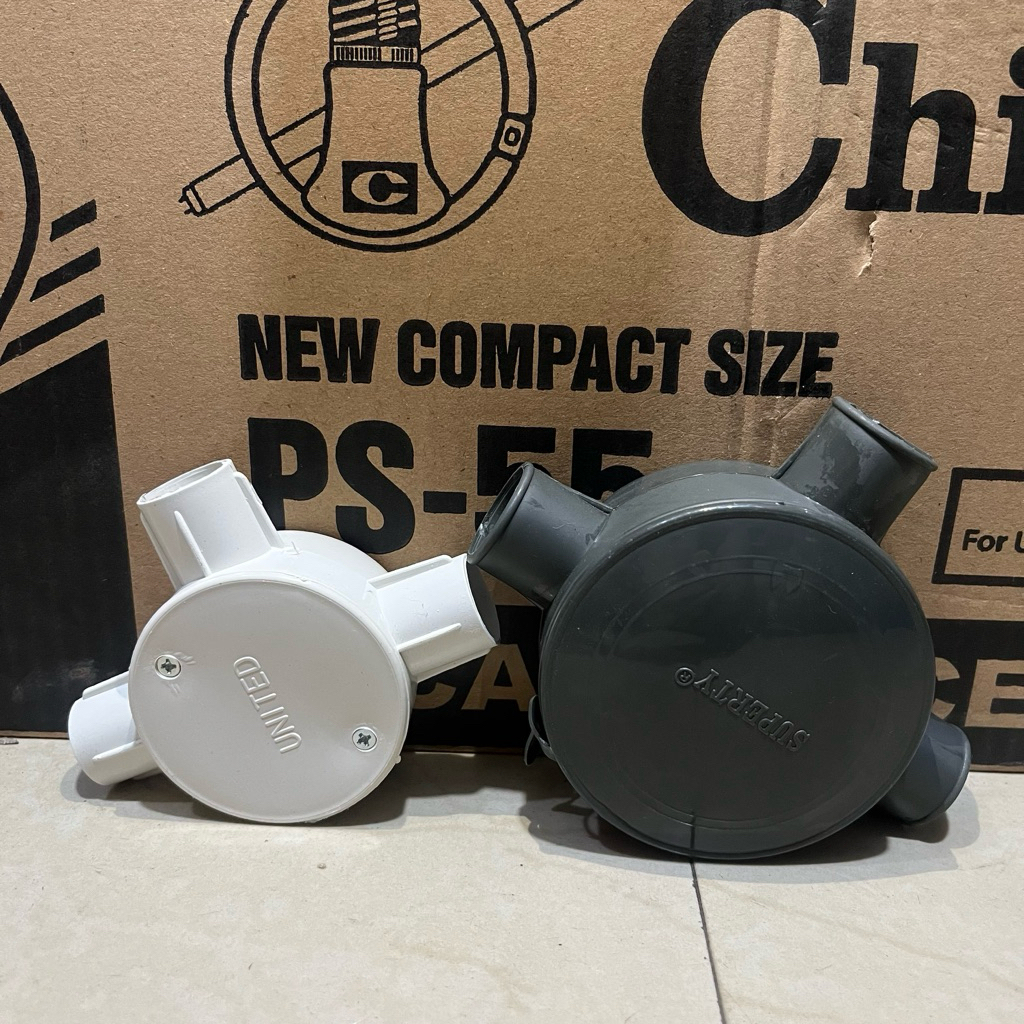 

T dus Putih Hitam 20mm Cabang 3 tiga bulat tedus tdus kaki 3 tiga