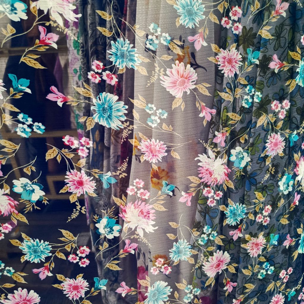 Kain sifon silky - kain sifon polos - kain sifon yoryu - kain sifon crinkle - kain sifon motif - kai