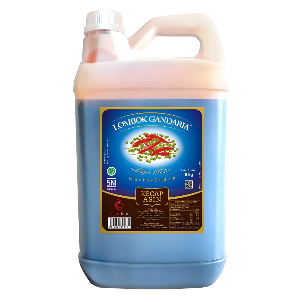 kecap asin lombok gandaria biru jerigen 5 kg