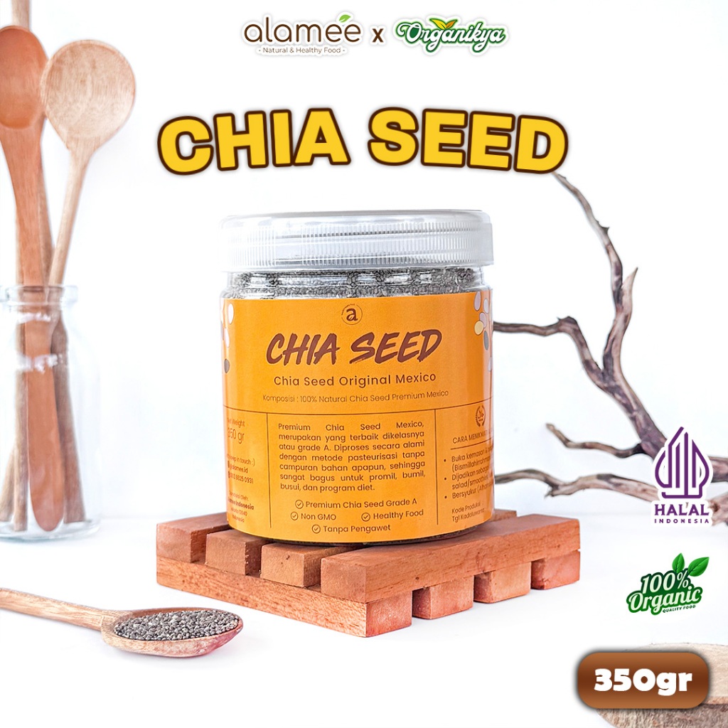

Organic Chia Seed Grade A Biji Chiaseed 350 gr Rempah JSR Premium Meksiko organikya