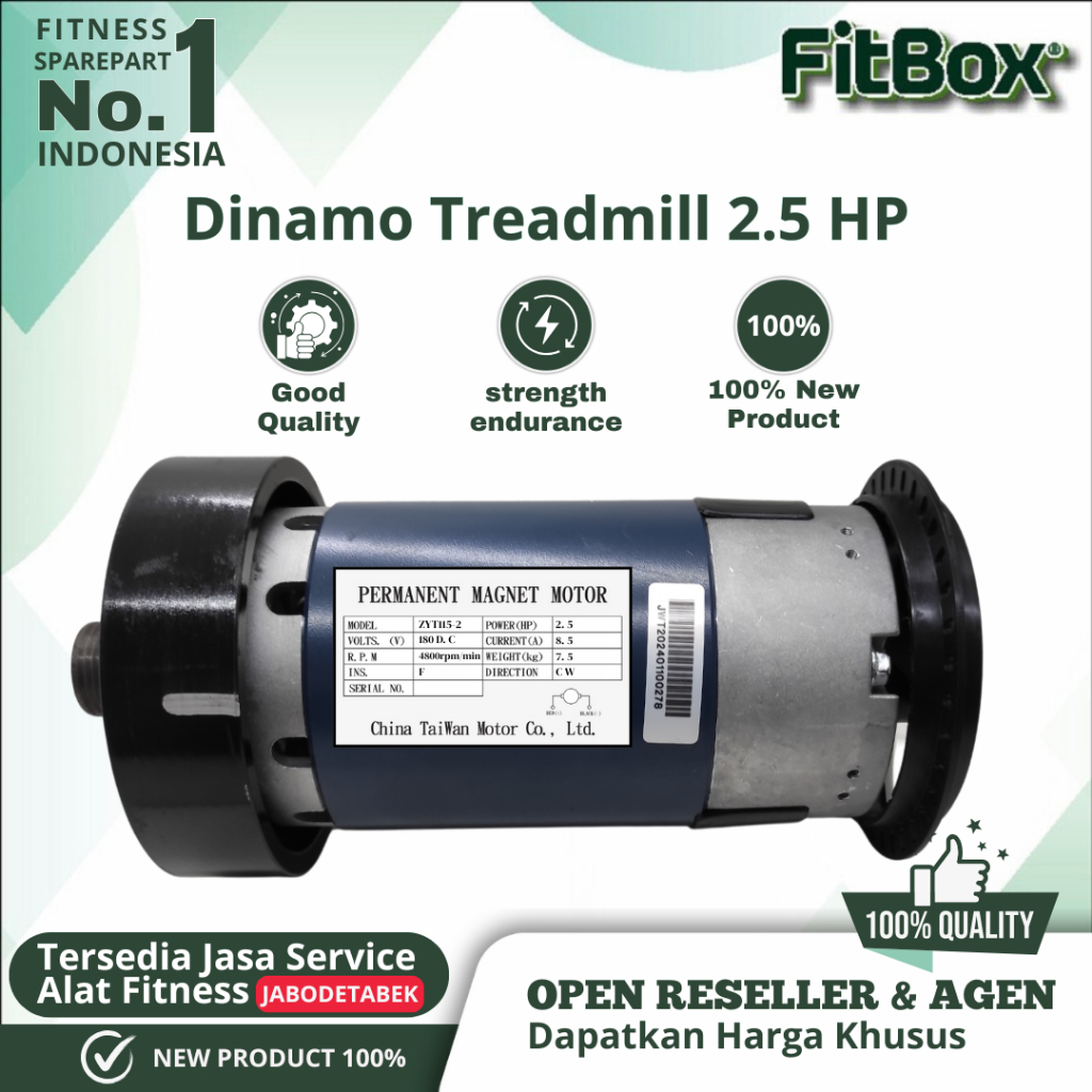 DINAMO TREADMILL MOTOR TREADMILL DC 2.5 HP Sparepart Treadmill