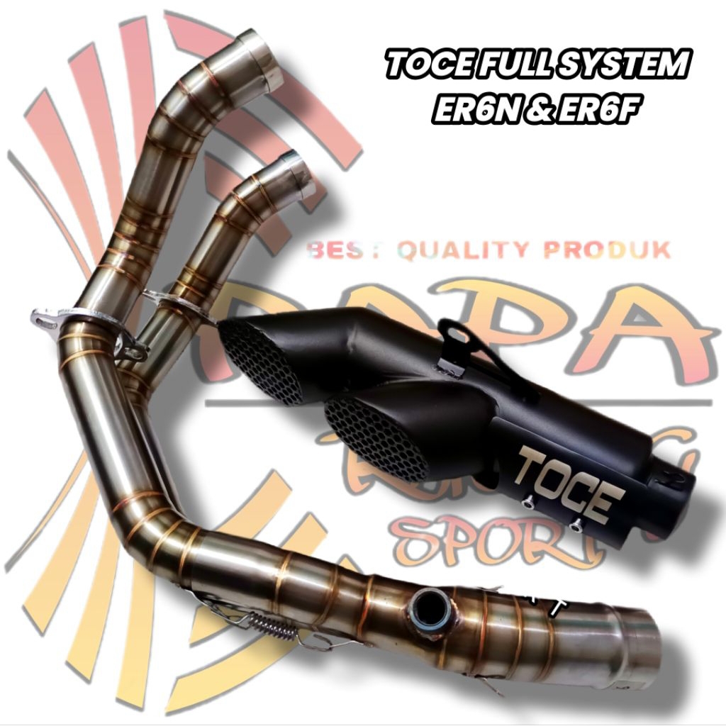 Knalpot TOCE Lubang Jaring Full system ER6N ER6F