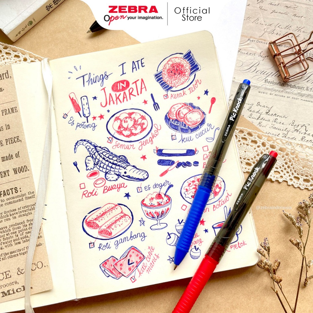 

ZEBRA - Pulpen Pen Piccolo Knock 0.7mm Original | Retractable Pen Klik Tinta Halus Nyaman, Anti Macet | Best Seller Alat Tulis