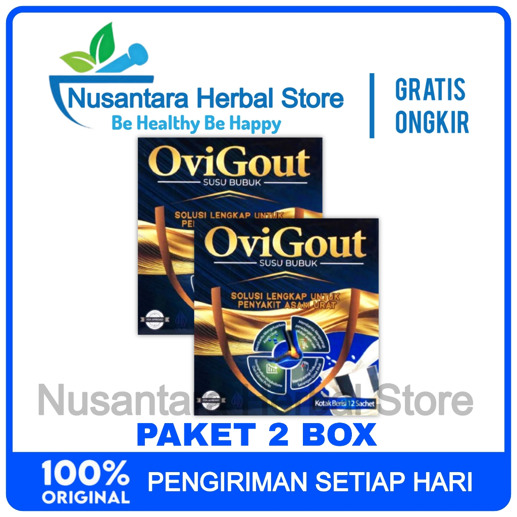 

2 Box Susu Ovigout Original Asli Solusi Untuk Penyakit Asam Urat Nyeri Sendi Dan Kolesterol