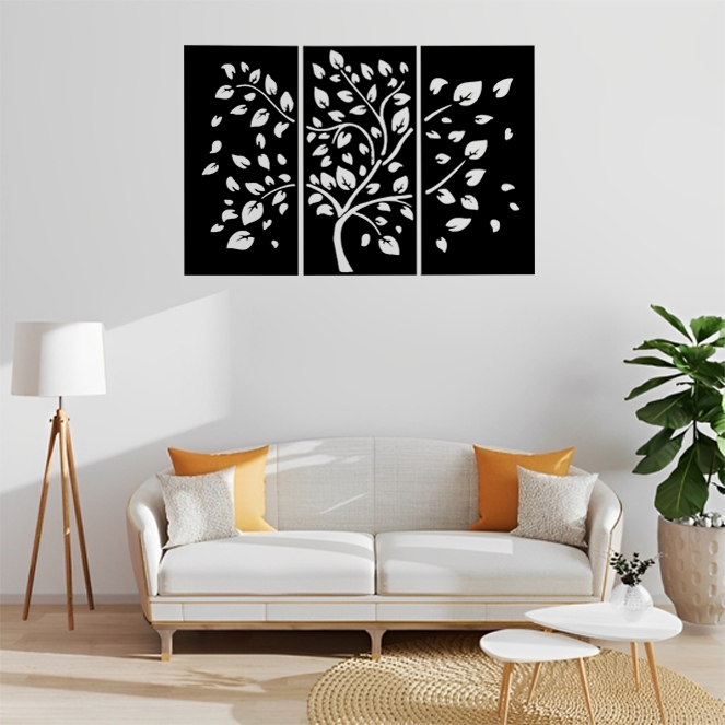 Ornamen dinding ukiran kayu aesthetic