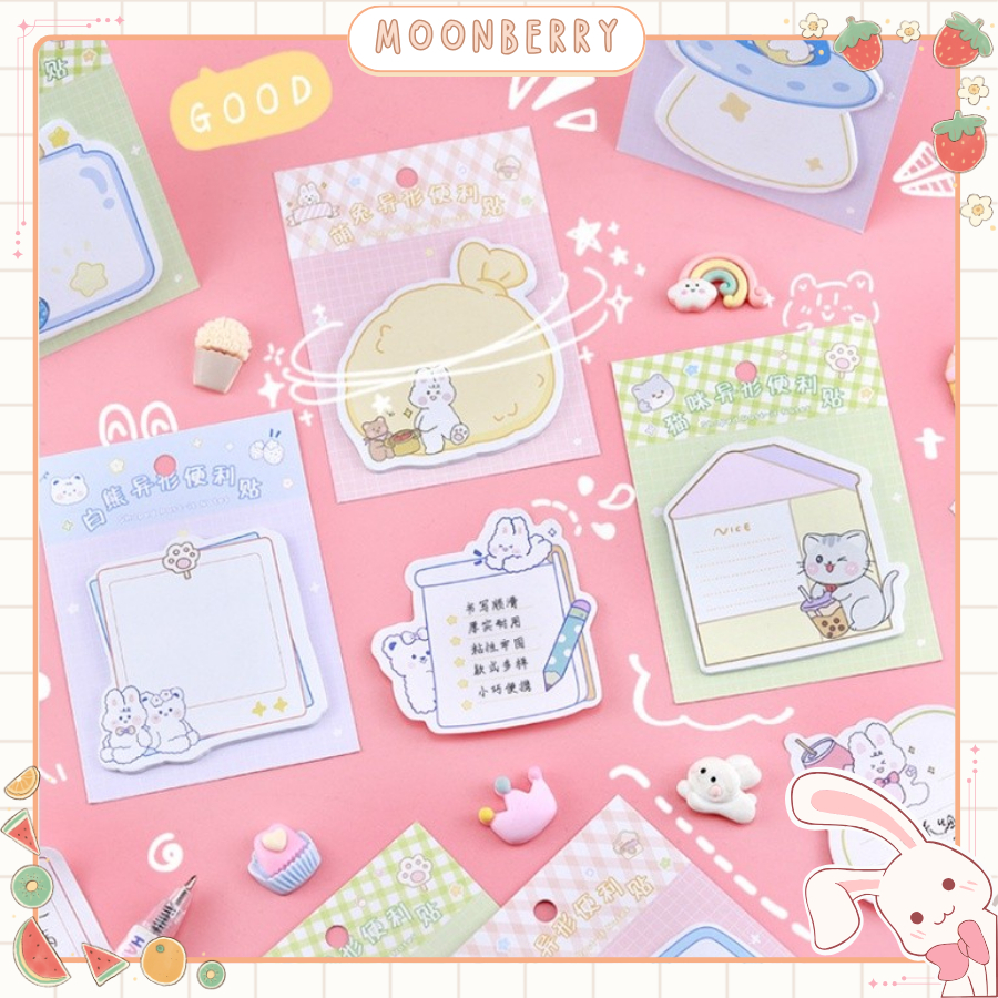 

Sticky Note Lucu Isi 20 Lembar Karakter Animal Tempelan Kertas Catatan Memo Note