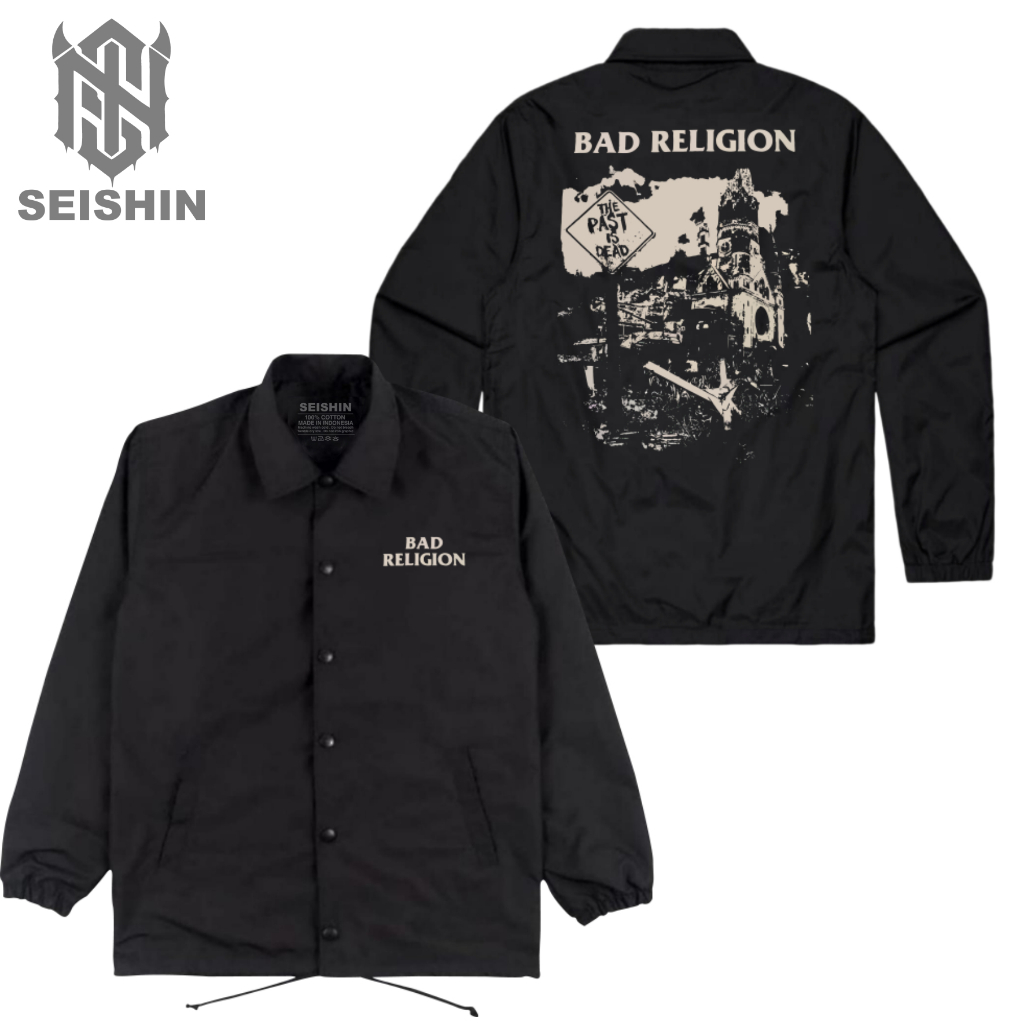 Seishin Jacket Coach Musik Bad Religion The Past black jacket Unisex