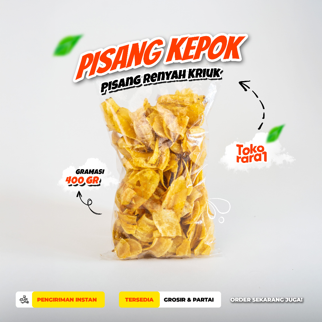 

KERIPIK PISANG KEPOK Kripik tipis ASIN MANIS GURIH 400gr TERLARIS