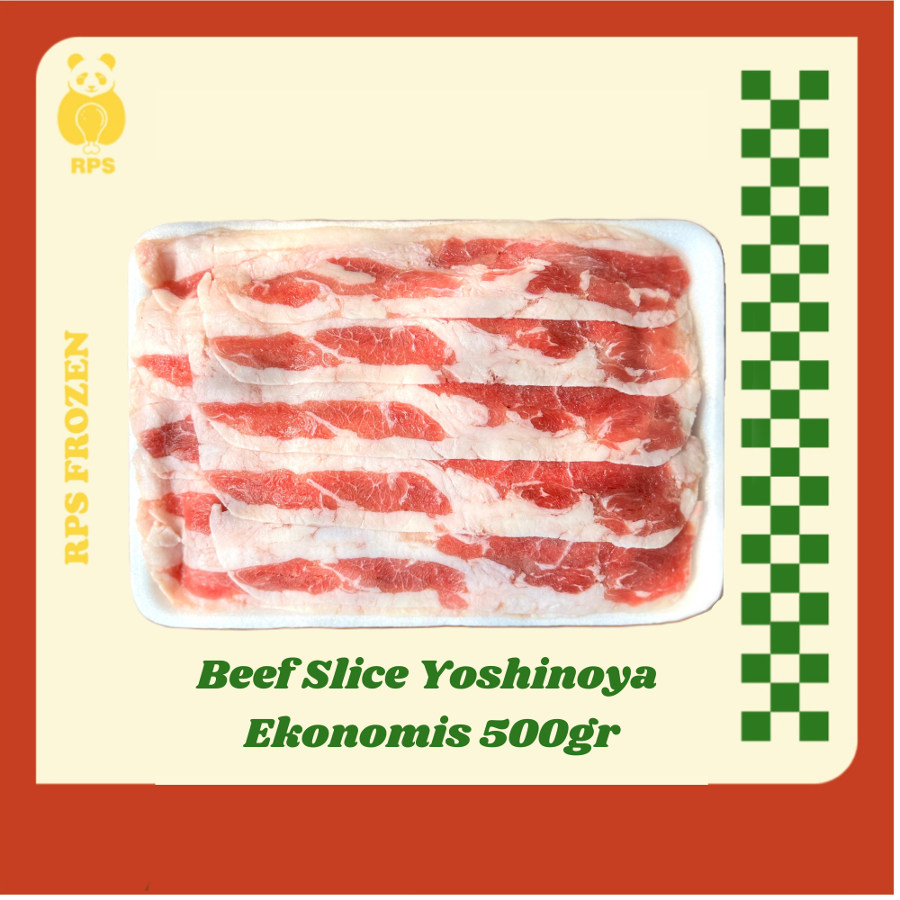 

Beef Slice 500gr, Beef Slice Ekonomis 500gr, Beef Slice Yoshinoya 500gr
