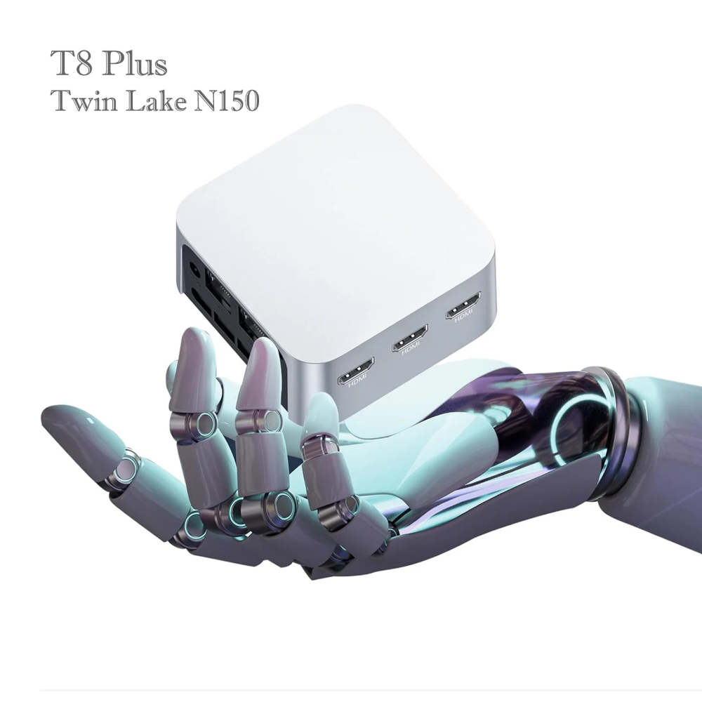 Mini PC T8 Plus Intel N100 16GB DDR5 SSD Dual LAN Triple HDMI 4K WiFi Windows 11 Pro