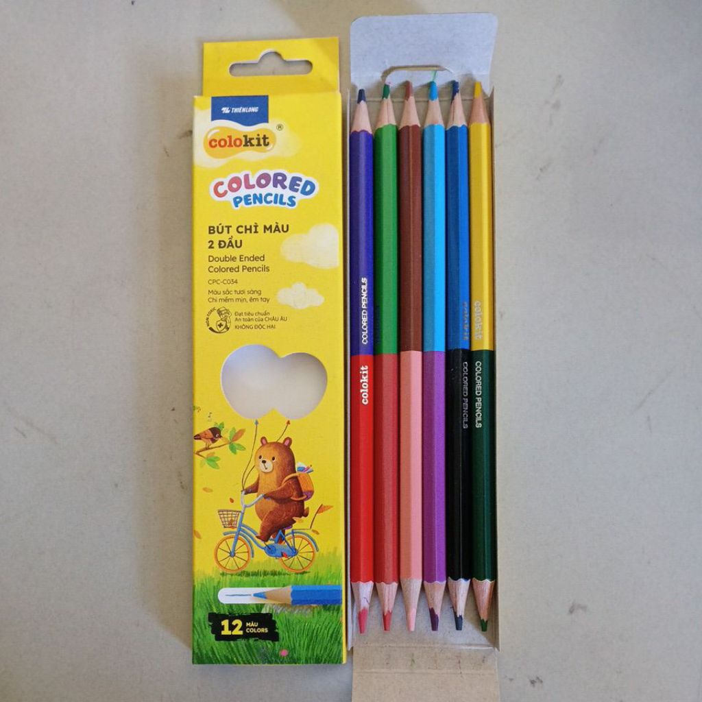 

Pensil Warna 12W Colokit ThienLong bolak balik CPC 034