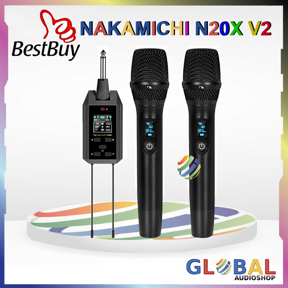 Microphone Wireless Nakamichi N20X Mic N-20x V2 VERSI 2